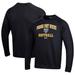 Men's Under Armour Black Purdue Fort Wayne Mastodons All Day Arch Softball Fleece Raglan Pullover Sweatshirt