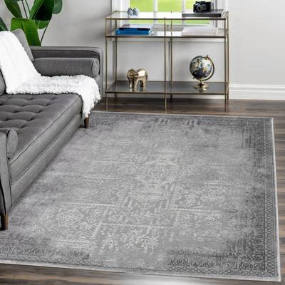 Teppich SEHRAZAT "Amatis 6640", grau, B:120cm H:12mm L:170cm, Kunstfaser, Teppiche, Hoch-Tief-Struktur, Vintage, Wohnzimmer Image