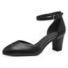 Spangenpumps TAMARIS, Damen, Gr. 41, schwarz, Glattleder, unifarben, elegant, Schuhe, Abendschuh, Festtagsschuh, Blockabsatz, mit Klettverschluss