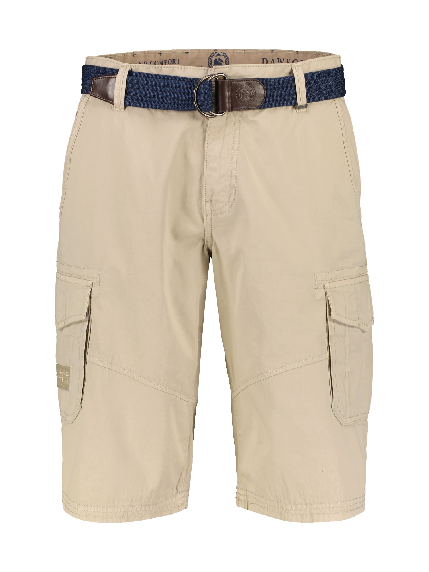 Bermudas LERROS "Cargobermuda mit Gürtel", Herren, Gr. 5XL, beige (light dune beig), 100% Baumwolle, Hosen Bermudas