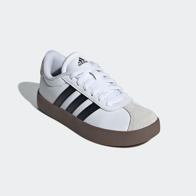 Sneaker ADIDAS SPORTSWEAR "VL COURT 3.0 KIDS", Gr. 36, schwarz-weiß (cloud weiß, core schwarz, grau one), Synthetik, Leder, sportlich, Schuhe, inspiriert vom Design des adidas samba Image