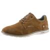 Schnürschuh MUSTANG SHOES, Herren, Gr. 41, braun (cognac), Lederimitat, Textil, casual, Schuhe, Freizeitschuh, Halbschuh, Schnürschuh mit Perforation