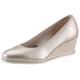 Keilpumps TAMARIS Gr. 41, goldfarben Damen Schuhe Elegante Pumps