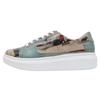 Plateausneaker DOGO "Myra Low-Top Sneaker Arizona Dream Damen Sneaker", Damen, Gr. 39, Normalschaft, blau (beige, blau), Lederimitat, Schuhe, Vegan