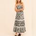 Anthropologie Dresses | Anthro Verb Black Pom Strapless Maxi Euc Size M | Color: Black/White | Size: M