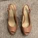 Nine West Shoes | Nice West Cork Wedges | Color: Pink/Tan | Size: 5.5