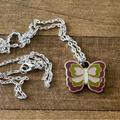 Coach Jewelry | Coach Multicolor Enamel Retro Butterfly Pendant .925 Sterling Silver Necklace | Color: Silver | Size: Os