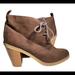 American Eagle Outfitters Shoes | American Outfitter Brown Lace-Up Booties Size 9 | Color: Brown | Size: 9
