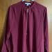 Michael Kors Tops | Euc Michael Kors Burgundy Dress Shirt Size 10 (Medium/Large) | Color: Red | Size: 10 (Medium/Large)