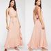 Free People Dresses | Free People Wrap Maxi Dress (Size M) Bring On The Heat Rose Halter Sundress | Color: Pink | Size: M