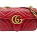 Gucci Bags | Gucci Gucci Gg Marmont Quilted Bag Shoulder Leather Red 446744 Chain Double G... | Color: Red | Size: Os