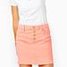 Lilly Pulitzer Skirts | Lilly Pulitzer Kooper Denim Skirt Womens Size 14 Bright Orange Gold Button Fly | Color: Gold/Orange | Size: 14