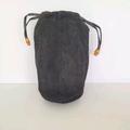 Gucci Bags | Gucci Vintage Bamboo Solid Black Pouch Bag Bucket Drawstring Suede Leather Small | Color: Black | Size: Os