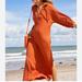 Free People Dresses | Free People Nwt Pacific Maxi/Midi Dress In Orange-Y Rust Color Size Small | Color: Orange | Size: S