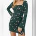 Free People Dresses | Free People Nwot Green Floral Celia Dress Size Sx | Color: Green/Pink | Size: Xs