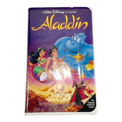 Disney Media | Disney Aladdin Classic Black Diamond Vhs Cassette Tape Aladdin Clamshell 1992 | Color: Blue/Purple | Size: Os