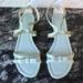 Nine West Shoes | Nine West Light Green Bow Sandals - 7.5 | Color: Green | Size: 7.5