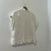 Anthropologie Sweaters | Anthropologie Fringed Mock Neck Sweater Vest Small | Color: White | Size: S