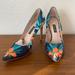 Nine West Shoes | Nine West Floral Navy Blue Heels | Color: Blue/Orange | Size: 7.5