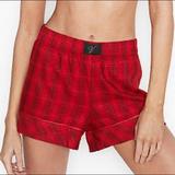 Victoria's Secret Intimates & Sleepwear | 2/$30 - Vs Boxer Sleep Shorts | Color: Red | Size: Xs