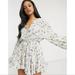 Free People Dresses | Free People Flower Fields Mini Dress In Light Combo Size Small | Color: Blue/Cream | Size: S