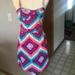 American Eagle Outfitters Dresses | Nwot Ae Multi Color Mini Dress Sz 2 With Pockets Adjustable Spaghetti Straps | Color: Pink/Purple | Size: 2
