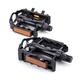 cycle pedals,bike pedals, Mountain Bike Pedals,Reflective Setting On Both Sides All-aluminum Large Pedal Bicycle Universal Non-slip Pedal Riding Equipment Bike Pedals Mtb (Color : Black)