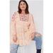 Anthropologie Tops | Anthropologie Tunic Shirt Claudia Embroidered Babydoll Top Size Small | Color: Cream/Orange | Size: S