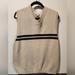 J. Crew Sweaters | J. Crew Unisex Xlarge Beige Sweater Vest With Black Stripes Across The Chest. | Color: Black/Cream | Size: Xl