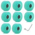 82A Inline Skate Wheels (32 X 58 mm) for Indoor or Outdoor Double Row Skating, Roller Skating Replacement Accessories, 8 Pack,Green