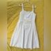 Nine West Dresses | Nwot Nine West White Cotton Eyelet Lace Tea Length Dress Size 12 | Color: White | Size: 12