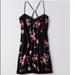 American Eagle Outfitters Dresses | Aeo Black Floral Sundress | Color: Black | Size: S