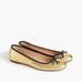 J. Crew Shoes | J. Crew Lily Ballet Flat Crackled Gold Leather Size 6 | Color: Black/Gold | Size: 6