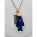 J. Crew Jewelry | J. Crew Navy Tassel Gold Necklace | Color: Blue/Gold | Size: Os