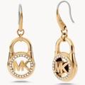 Michael Kors Jewelry | Michael Kors Lock Drop Earrings | Color: Gold | Size: Os