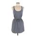 Hollister Casual Dress - Mini Scoop Neck Sleeveless: Gray Marled Dresses - Women's Size Medium