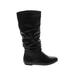 Journee Collection Boots: Black Print Shoes - Women's Size 10 - Round Toe