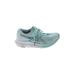 Asics Sneakers: Activewear Platform Activewear Teal Print Shoes - Women's Size 7 1/2 - Almond Toe