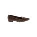 Brighton Flats: Smoking Flat Chunky Heel Bohemian Brown Shoes - Women's Size 6 1/2 - Almond Toe