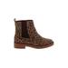 Lucky Brand Ankle Boots: Brown Animal Print Shoes - Women's Size 8 1/2