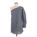 Lovers + Friends Casual Dress - Shift Open Neckline 3/4 sleeves: Gray Dresses - New - Women's Size 2X-Small