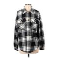 Shein Jacket: Black Checkered/Gingham Jackets & Outerwear - Women's Size Small