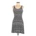 Express Outlet Casual Dress - Mini Scoop Neck Sleeveless: Black Aztec or Tribal Print Dresses - Women's Size Medium