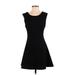 Free People Casual Dress - A-Line Scoop Neck Sleeveless: Black Solid Dresses - Women's Size Small