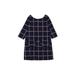 Janie and Jack Dress - Shift: Blue Grid Skirts & Dresses - Kids Girl's Size 6