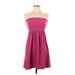 Susana Monaco Casual Dress - Mini Strapless Sleeveless: Pink Solid Dresses - Women's Size Small