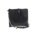 Thacker Leather Crossbody Bag: Pebbled Black Print Bags