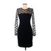 Juicy Couture Cocktail Dress - Sheath High Neck Long sleeves: Black Dresses - Women's Size Medium