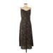 Nicole Miller New York Casual Dress - Midi Cowl Neck Sleeveless: Brown Dresses - Women's Size Medium