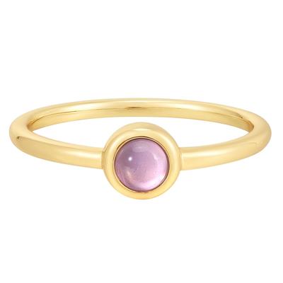 Glanzstücke München Ring aus Sterling Silber in Gelbgold mit Amethyst 58 Damen Image